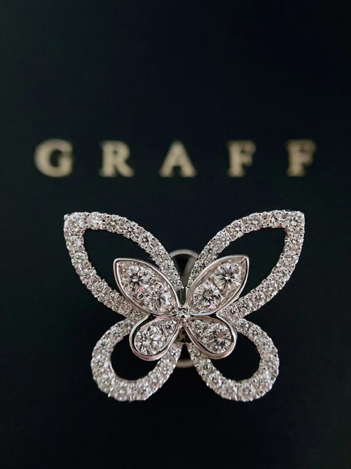 Graff Butterfly Silhouette Diamond Stud Earrings RGE879