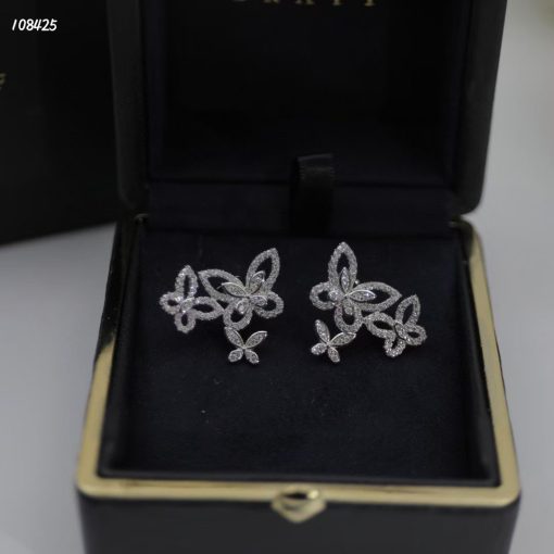 Graff Triple Butterfly Silhouette Diamond Earrings RGE1610