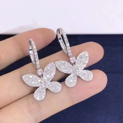 Graff Pavé Butterfly Mini Diamond Drop Earrings RGE1167