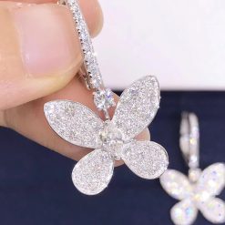 Graff Pavé Butterfly Mini Diamond Drop Earrings RGE1167