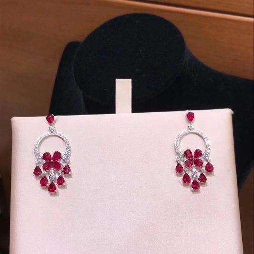 Graff Breathtaking Ruby and Diamond Earrings