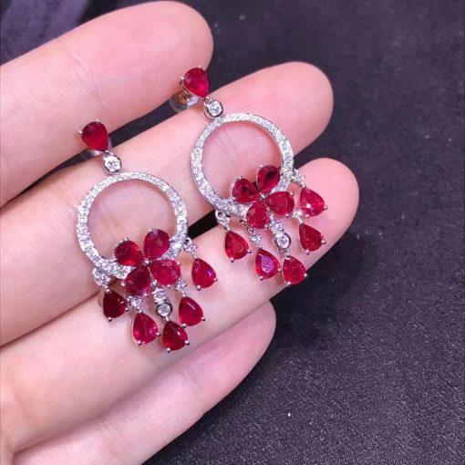 Graff Breathtaking Ruby and Diamond Earrings