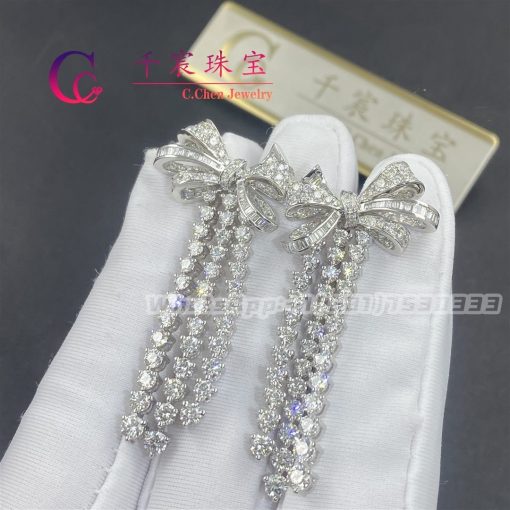 Graff Tilda’s Bow Triple Diamond Drop Earrings