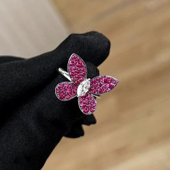 Graff Butterfly Pavé Red Sapphire Ring RGR209