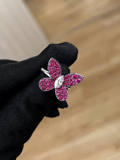 Graff Butterfly Pavé Red Sapphire Ring RGR209