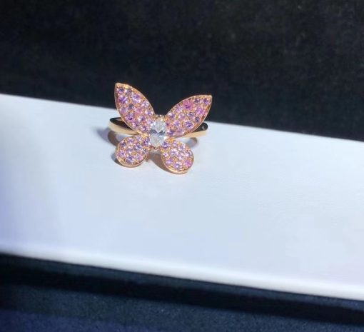 Graff Butterfly Pavé Pink Diamond Ring RGR235