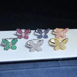 Graff Butterfly Pavé Pink Diamond Ring RGR235