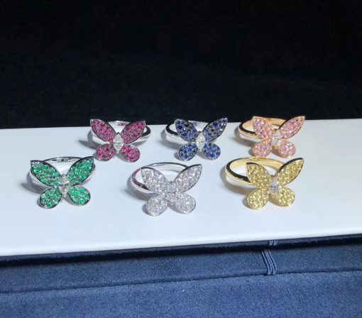 Graff Butterfly Pavé Pink Diamond Ring RGR235