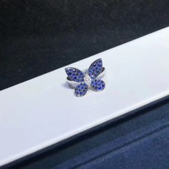 Graff Butterfly Pave Blue Sapphire Ring RGR257