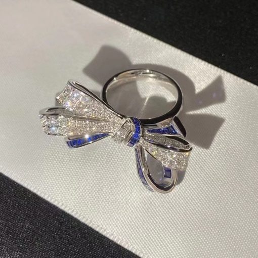 Graff Tilda's Bow Double Knot Sapphire and Diamond Ring RGR595