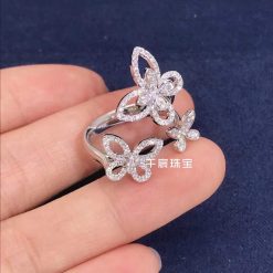 Graff Triple Butterfly Silhouette Diamond Ring RGR790