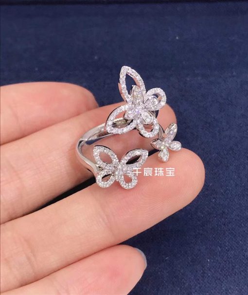 Graff Triple Butterfly Silhouette Diamond Ring RGR790