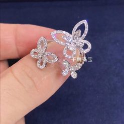 Graff Triple Butterfly Silhouette Diamond Ring RGR790