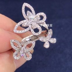 Graff Triple Butterfly Silhouette Diamond Ring RGR790