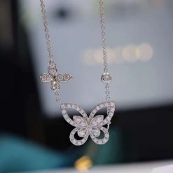 Graff Double Butterfly Silhouette Diamond Pendant RGP745