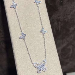 Graff Multi Butterfly Silhouette Pavé Diamond Necklace RGP746