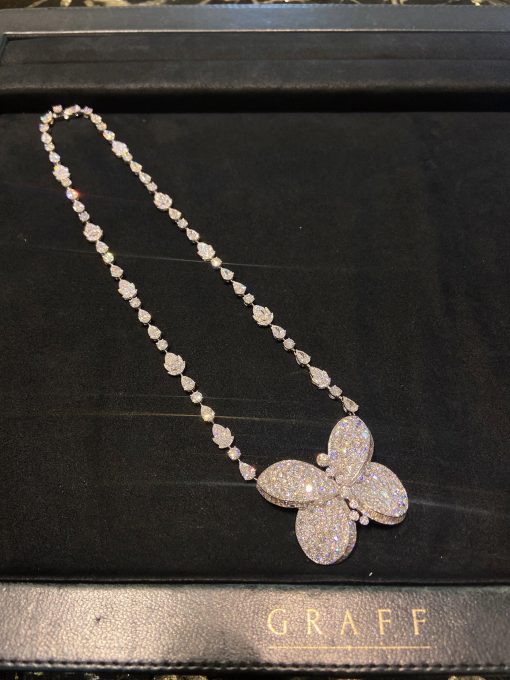 Graff Baby Princess Butterfly Diamond Pendant Necklace RGP600