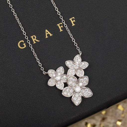 Graff Wild Flower Diamond Cluster Pendant RGP772