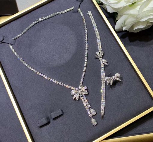 Graff Tilda’s Bow Double Strand Pear Shape Diamond Necklace RGN460