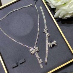 Graff Tilda’s Bow Double Strand Pear Shape Diamond Necklace RGN460