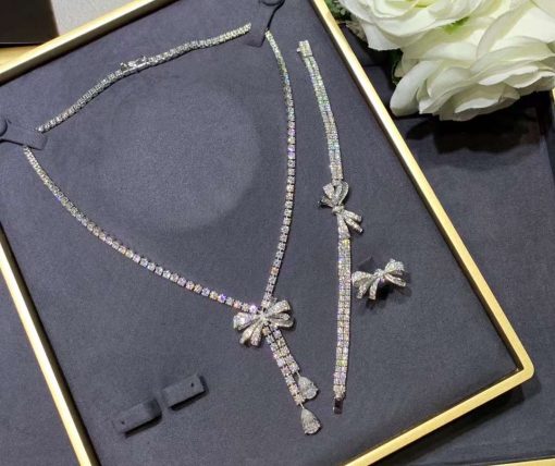 Graff Tilda’s Bow Double Strand Pear Shape Diamond Necklace RGN460