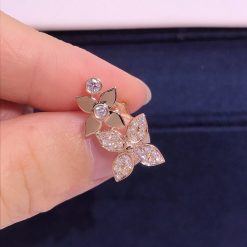 Louis Vuitton Star Blossom Earring Pink Gold And Diamonds Q96945 Q96946