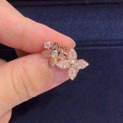 Louis Vuitton Star Blossom Earring Pink Gold And Diamonds Q96945 Q96946