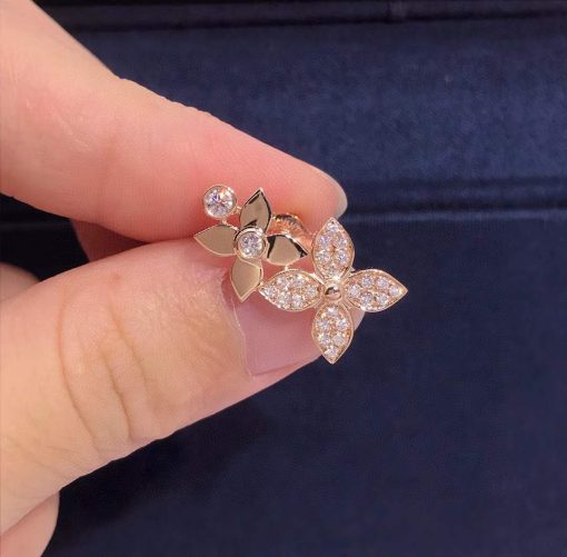 Louis Vuitton Star Blossom Earring Pink Gold And Diamonds Q96945 Q96946