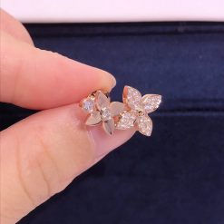 Louis Vuitton Star Blossom Earring Pink Gold And Diamonds Q96945 Q96946