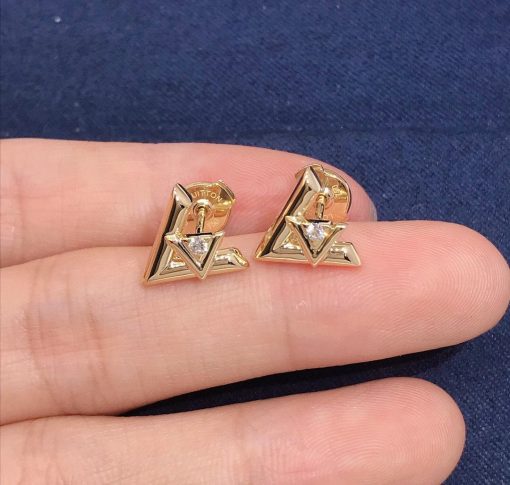 Louis Vuitton LV Volt One Stud, Yellow Gold And Diamond - Per Unit Q96969