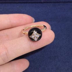 Louis Vuitton Color Blossom Ring Onyx And Diamonds Q9L96A