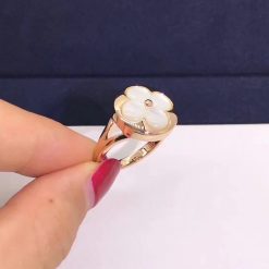 Louis Vuitton Berg Sun Blossom Nacre Ring Pink Gold Shell Mother of Pearl Q9J24B