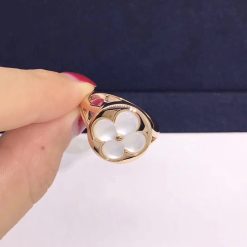 Louis Vuitton Berg Sun Blossom Nacre Ring Pink Gold Shell Mother of Pearl Q9J24B