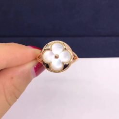 Louis Vuitton Berg Sun Blossom Nacre Ring Pink Gold Shell Mother of Pearl Q9J24B