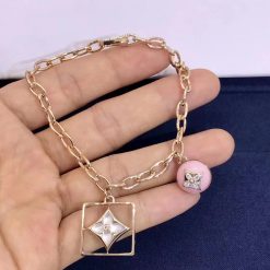 Louis Vuitton Color Blossom Bracelet Pink Opal White Mother-Of-Pearl And Diamonds Q95756