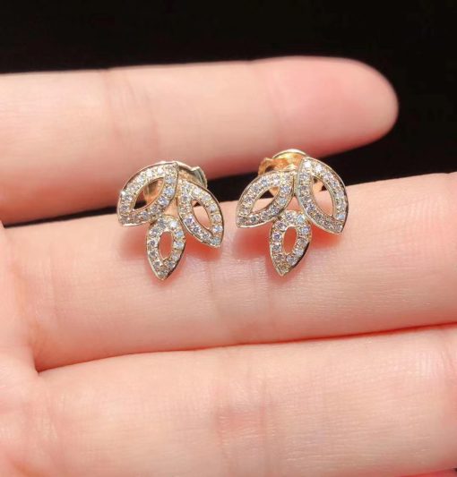 Harry Winston Lily Cluster Small Yellow Gold Diamond Earrings EADYPO1MLC