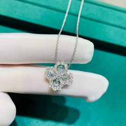 Harry Winston Diamond Loop Full Motif Aquamarine and Diamond Pendant PEAPRPMEL4C