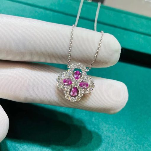 Harry Winston Diamond Loop Full Motif Pink Sapphire and Diamond Pendant PEPSPRPMEL4C