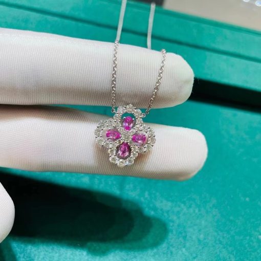 Harry Winston Diamond Loop Full Motif Pink Sapphire and Diamond Pendant PEPSPRPMEL4C