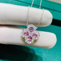 Harry Winston Diamond Loop Full Motif Pink Sapphire and Diamond Pendant PEPSPRPMEL4C