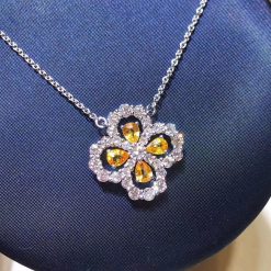 Harry Winston Diamond Loop Full Motif Yellow Sapphire and Diamond Pendant PEYSPRPMEL4C