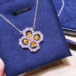 Harry Winston Diamond Loop Full Motif Yellow Sapphire and Diamond Pendant PEYSPRPMEL4C