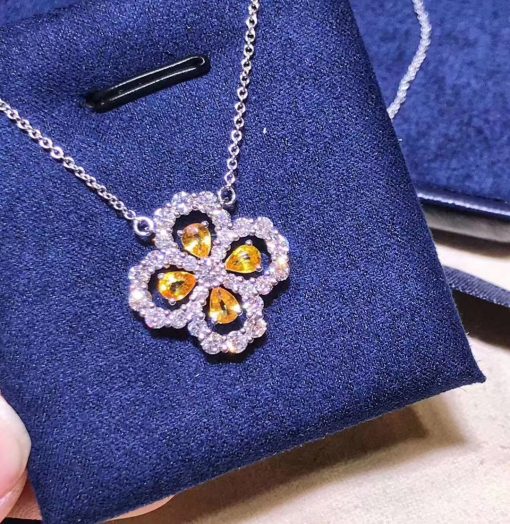 Harry Winston Diamond Loop Full Motif Yellow Sapphire and Diamond Pendant PEYSPRPMEL4C