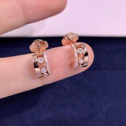 Messika Move Romane Mini Hoops Pink Gold For Her Diamond Earrings 07178-PG