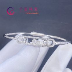 Move Pavé Thin White Gold For Her Diamond Bracelet 05032-WG