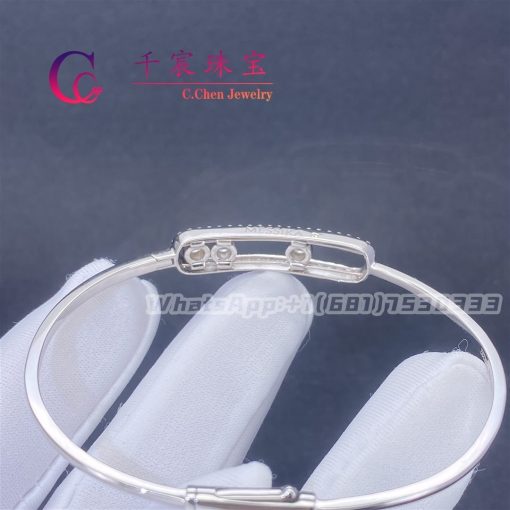 Move Pave Thin White Gold For Her Diamond Bracelet 05032 Wg (5)