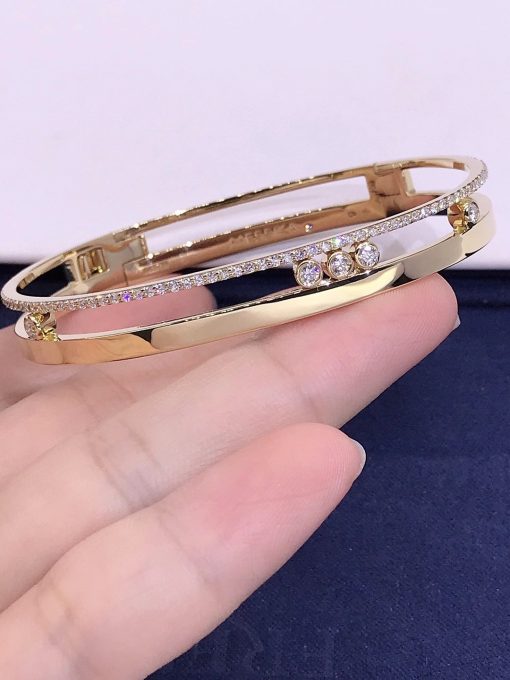 Messika Move Romane Large Bangle Yellow Gold For Her Diamond Bracelet 06747-YG