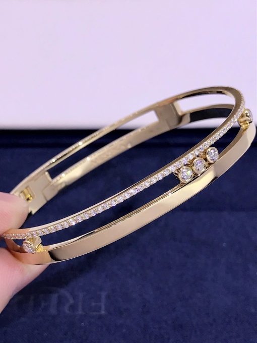 Messika Move Romane Large Bangle Yellow Gold For Her Diamond Bracelet 06747-YG