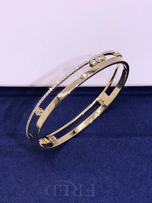 Messika Move Romane Large Bangle Yellow Gold For Her Diamond Bracelet 06747-YG