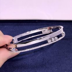 Messika Move Romane Large Bangle White Gold For Her Diamond Bracelet 06747-WG